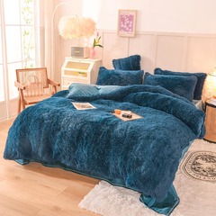 Wholesale Long-Pile Quilt Cover 3-Piece Set: Autumn/Winter Thickened, Warm Coral Fleece, Mink Velvet, and Crystal Velvet 4-Piece Set