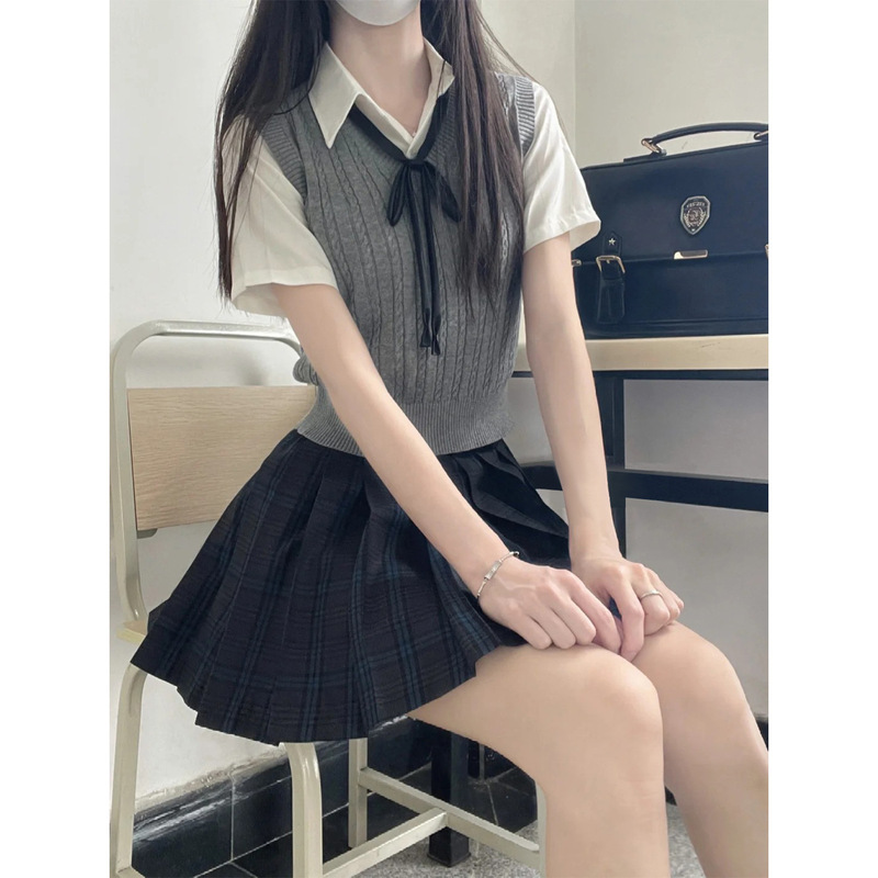 Little Twist/JK Vest Original Genuine Japanese College Style Knitted Sweater Vest for Spring and Summer Thin