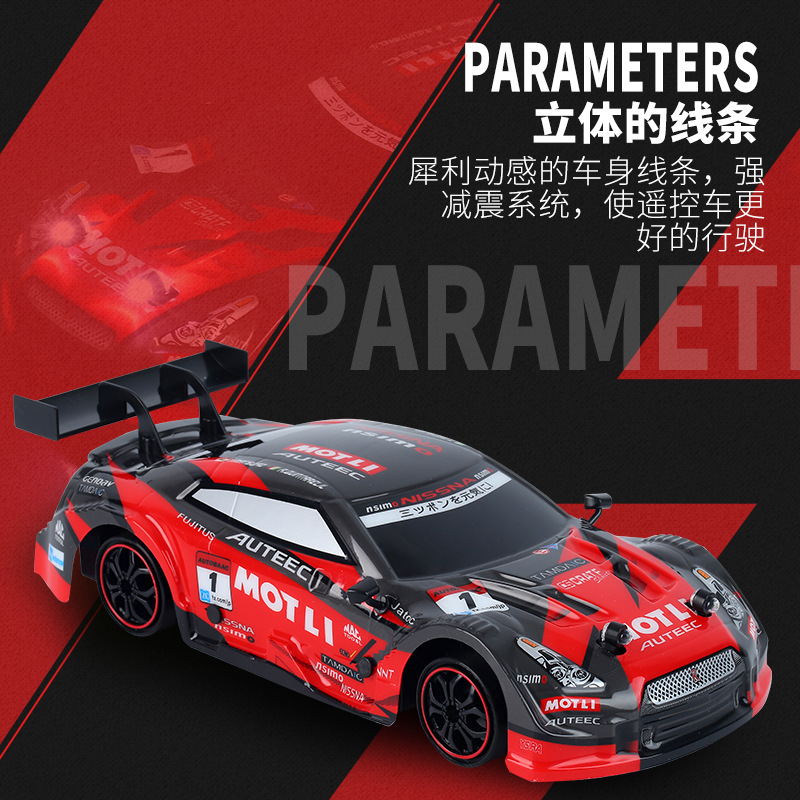 Transfronterizo de carga eléctrica de cuatro ruedas motrices RC deriva coche de control remoto 2,4g proporción aceleración carreras carrera de juguete de alta velocidad