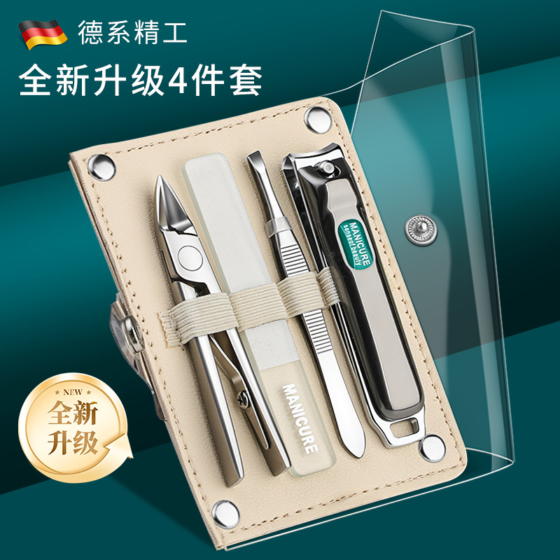 Clicadores de mandíbula oblicuos, uñas domésticas, pinzas de punto, pinzas de manicura, pie, conjunto de tijeras de manicura image 12