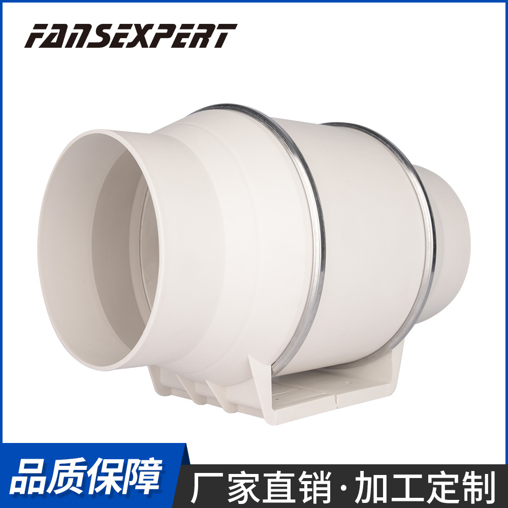 圆形斜流管道风机换气6英寸卫生间排风扇 230V低噪通风新风机