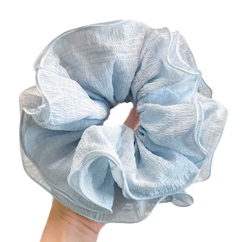 2026 nuevo estilo coreano super grande anillo de pelo intestino grande niñas de alto nivel de sensación de cabello de flores cuerdas de cabello de cordón de goma adornos para el cabello