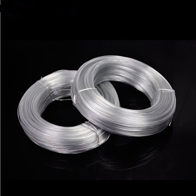 电镀锌铁线扎丝包塑铁丝透明圆塑料铁芯扎丝手工艺品玩具定型扎线