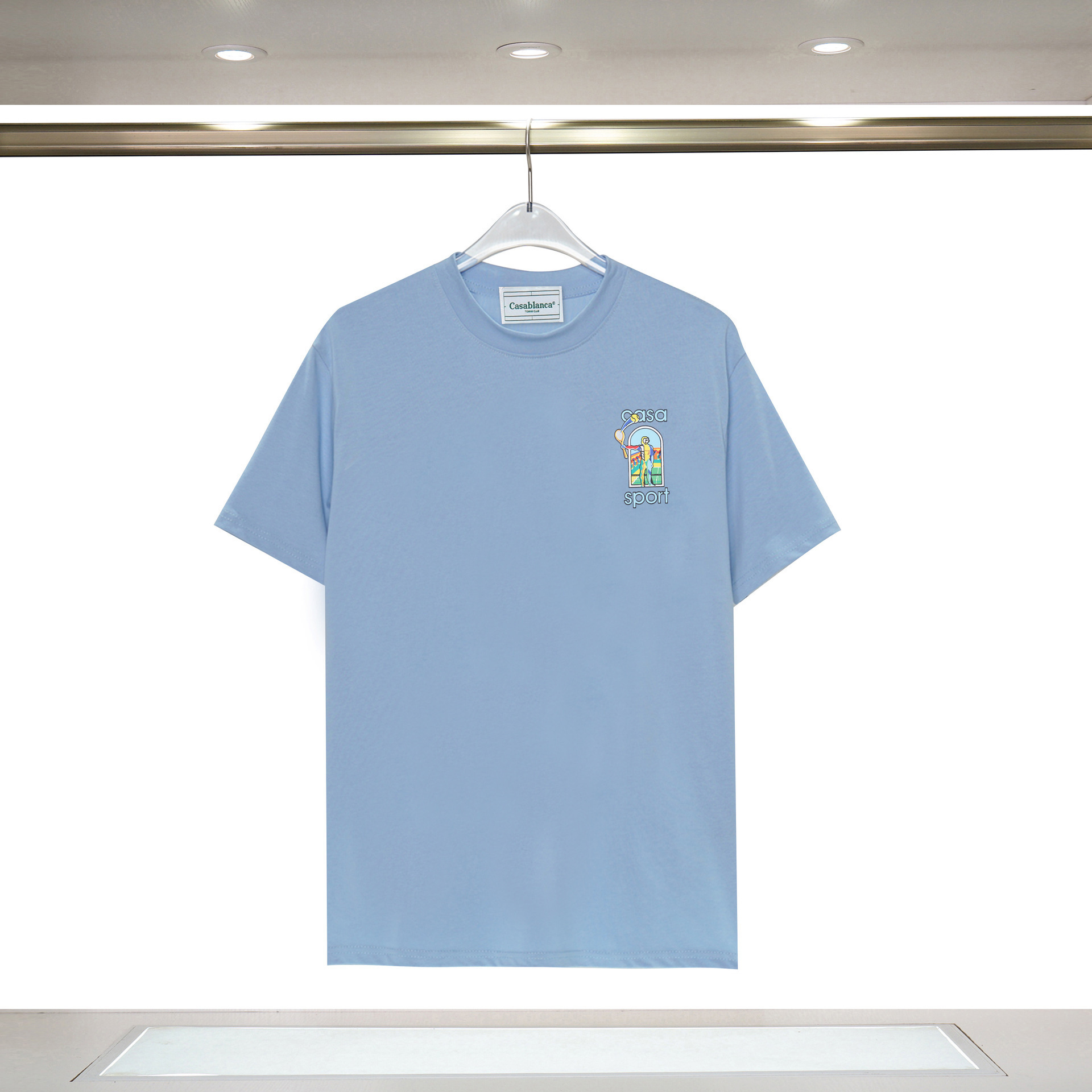 Casablanca Tennis Club Icon T-shirt Pale Blue