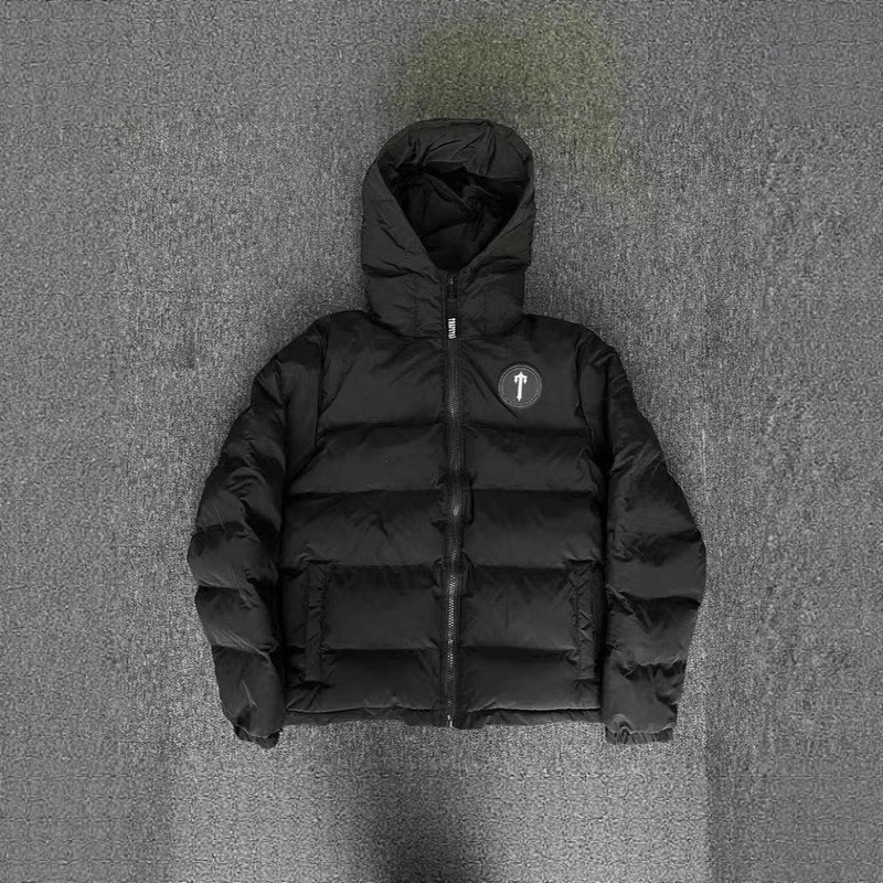 Cross-Border Winter New Trapstar Hooded Hip-Hop Cotton Jacket for Men and Women, Couple Style Thickened Warm Coat