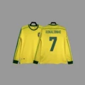 1998 Brazil Home Yellow + Custom 7 (Long Sleeve)