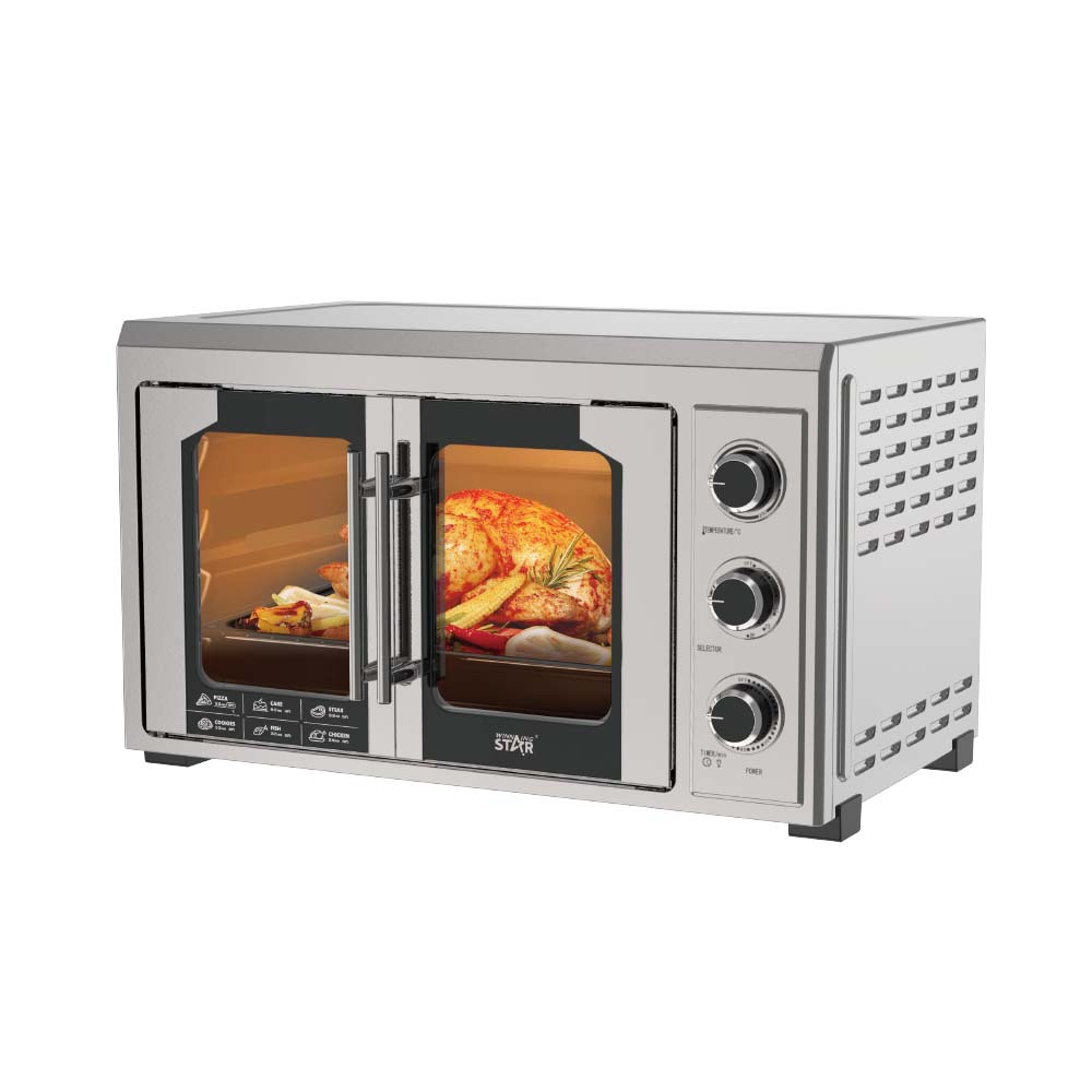 Winning star cross-border exclusivamente para 45L horneado pollo asado pizza hogar acero inoxidable puerta a puerta horno francés
