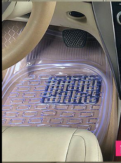 Universal [Universal] Eco-Friendly Car Floor Mats Transparent Four Seasons (Universal Foot Pad) - new-small-square-front-row-single-piece-transparent