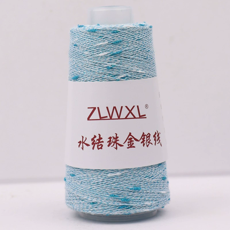 Woven silk threads handmade, 50 gram, gold and silver