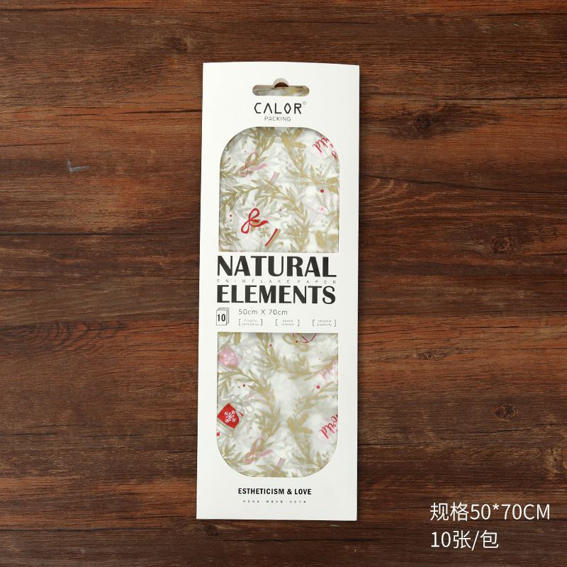 Papel de pera de Navidad Nordic copo de nieve de papel flor material de embalaje floristería Nochebuena ramo de flores papel de embalaje al por mayor image 9