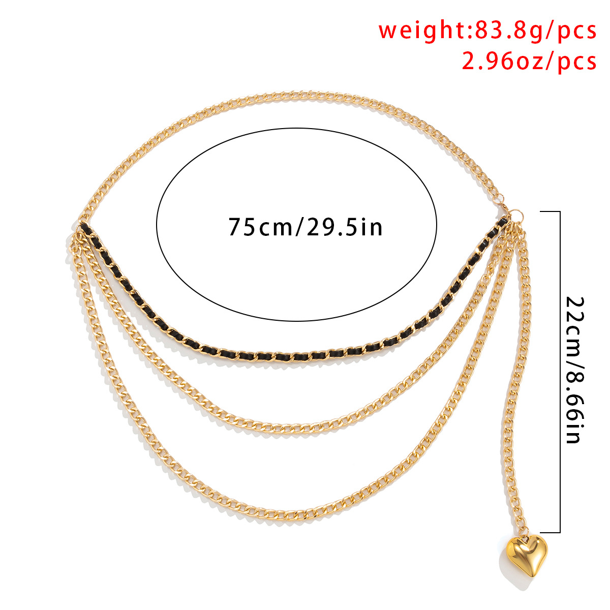 Simple Style Geometric Alloy Layered Plating Women's Chain Belts display picture 3