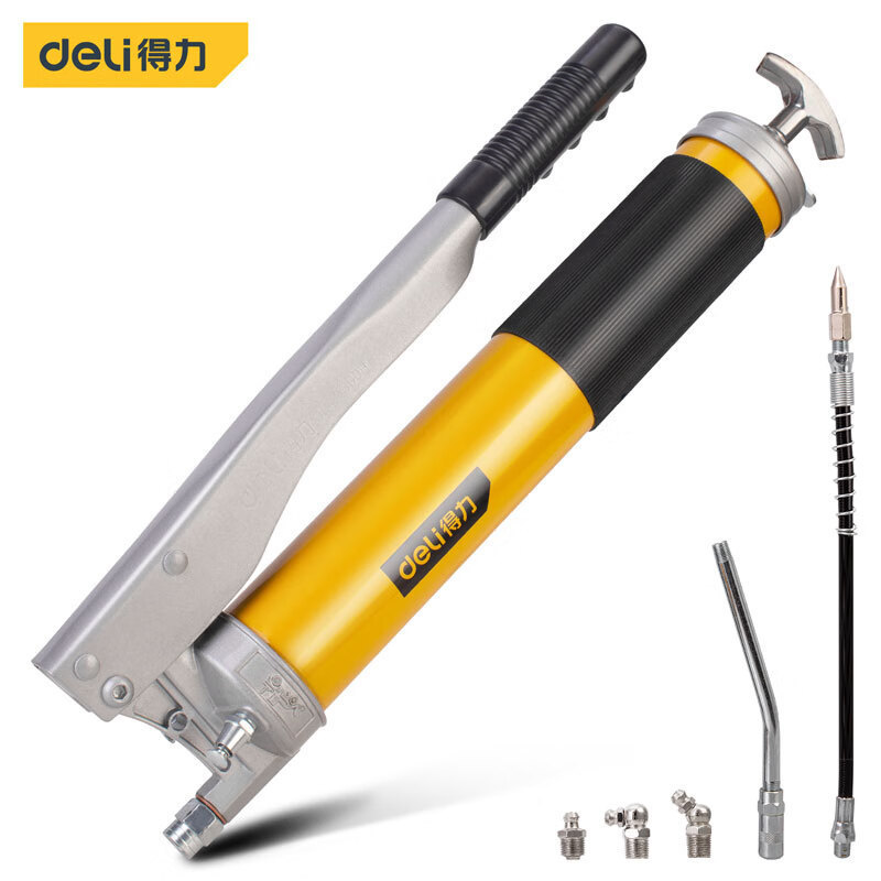 得力工具 省力滑轮黄油枪挖掘机汽车牛油枪注油器600CC DL471600H