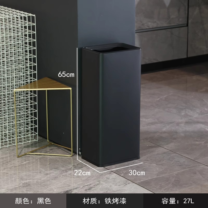 Basura de acero inoxidable toallitas de inodoro cubierta de papel de toallitas de gran capacidad oficina pasillo de caída directa cubo de almacenamiento