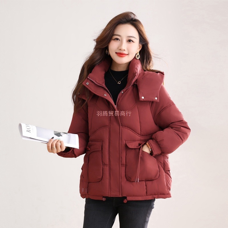 棉服女2025冬季新款棉衣短款韩版宽松连帽加厚外套时尚休闲棉袄潮