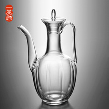 批发手工仿宋玻璃手执壶点茶泡绿花茶专用泡茶器温酒茶壶电陶炉煮