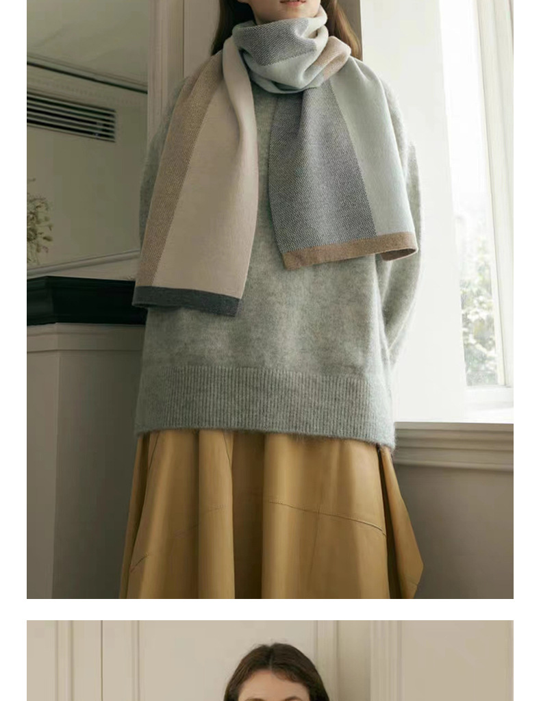 Knit Shawl And Neck Scarf Unisex Versatile Designer Style_voghion.com