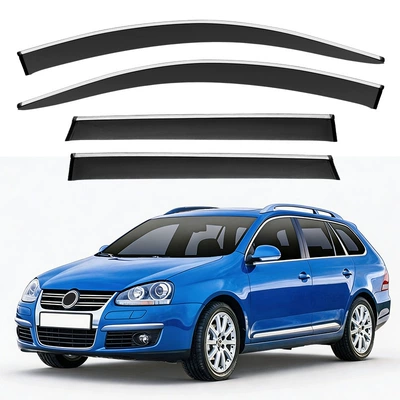 Rain shield – Volkswagen VW Bora window - standard-packaging-without-logo-mexico-bora-variant-mk5-1k-2008-2009-with-bright-trim-rain-visor