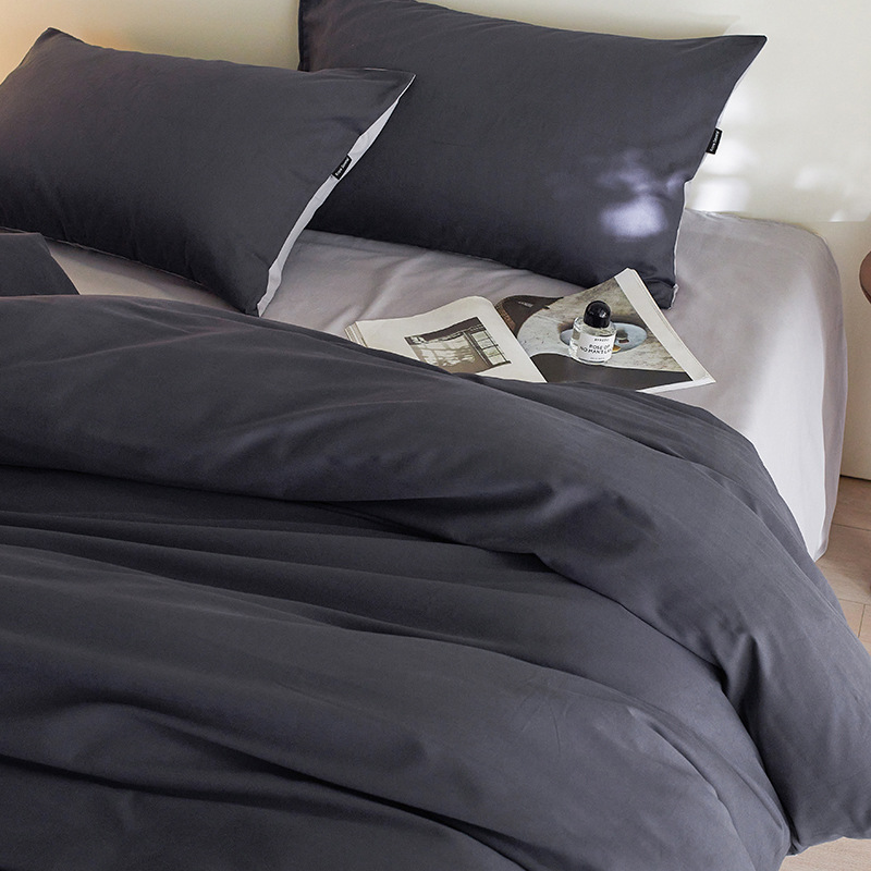 High-End 100S Thickeneded Brushed Cotton Four-Piece Set Pure Cotton Bed Bed Sheetss, Quilt Covers, Fitted Bed Sheetss, Three-Piece Set, Accessible Luxury Autumn and Winter Bedding