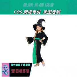万圣节跨境cosplay巫婆服装角色扮演儿童吸血鬼长裙欧美奇幻舞会