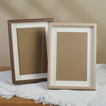 创意相框木质框架中空简约立体摆台高级感照片挂墙画框全家福摆件
