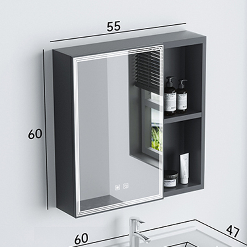 Shiqi nuevo 14mm panal gabinete de baño de aluminio inteligente espejo gabinete combinación cerámica cuenca integrada