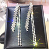 Silver needle, South Korean earrings, goods, silver 925 sample, diamond encrusted, internet celebrity