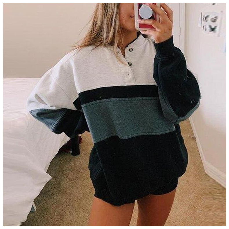  women s round neck loose plus velvet pullover sweatershirt nihaostyles wholesale clothing NSJRM81753