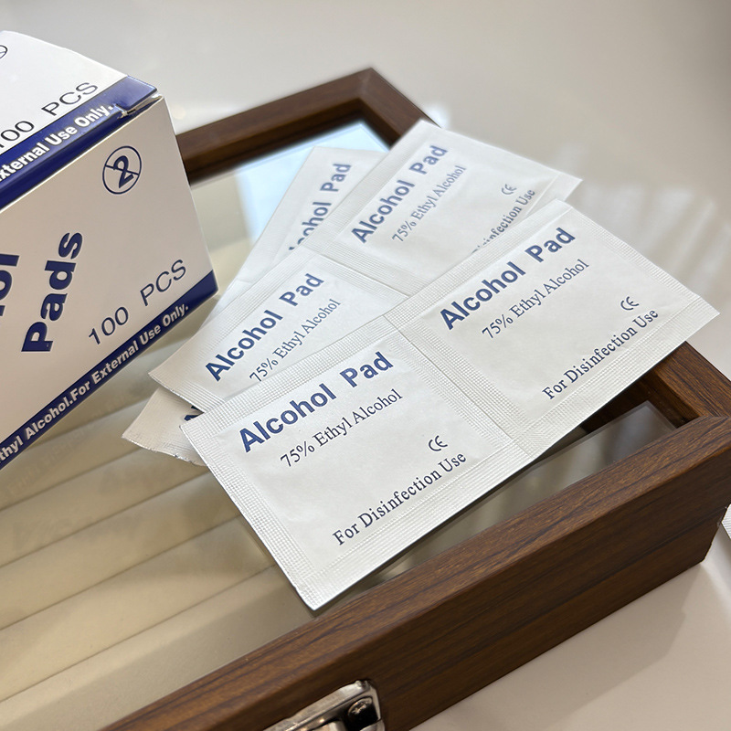 Desinfección médica desechable Algodón Joyas Pendientes Pendientes Collar Joyas Limpieza Cuidado de esterilización Tabletas de desinfección con alcohol image 3