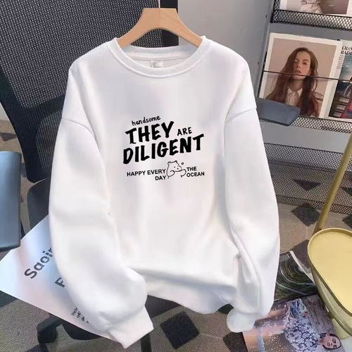 Men's Loose Long-Sleeve Hooded Sweatshirt with Print, Spring and Autumn Season, Casual, Oversized, Trendy Outerwear for Men