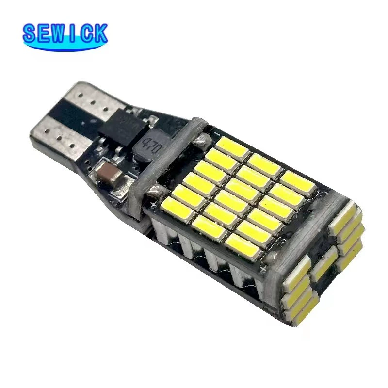 Автомобильная лампа заднего хода T15 4014 45smd декодирование бесступенчатая подсветка фонарь заднего хода сигнал поворота Canbus Тормозная лампа