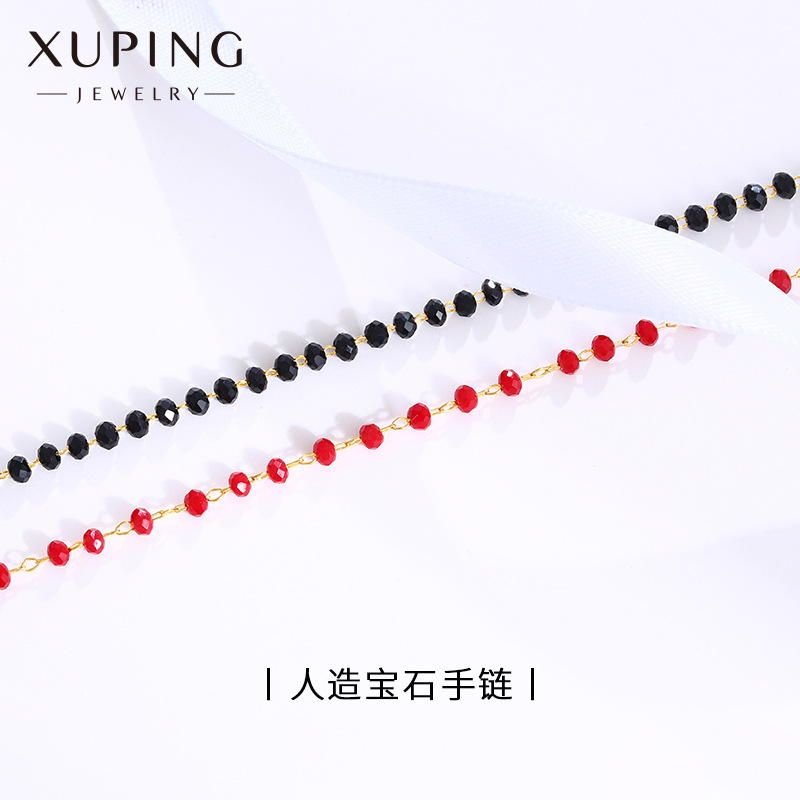 Xuping joyería colorida pulsera de aleación de gemas artificiales mujeres y hombres estilo nacional retro personalidad joyería de moda al por mayor
