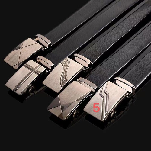 Men's belt pebbled pattern automatic buckle belt simple and versatile casual suit trouser belt hot selling source factory