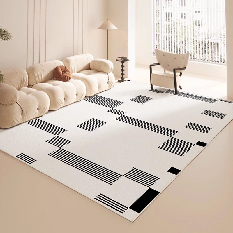 Alfombra de sala de estar ligera de lujo de alto nivel, gran área de sofá, mesa de té, mantas fáciles de cuidar, alfombra de cama de camello de dormitorio image 11