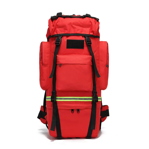 Earthquake relief forest fire preparation bag large capacity mountaineering bag 65L backpack hiking waterproof backpack