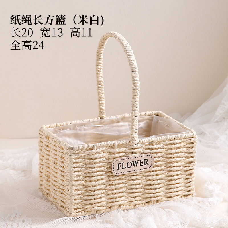 Caja de flores de cuna creativa huevo mensual acompañante caja de regalo cesta de flores flores caja de paquete de flores frutas red caja vacía