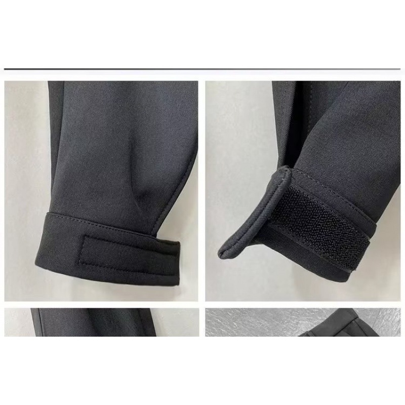 Primavera y otoño drapeado pantalones de traje flaco estilo coreano de los hombres de moda slim fit recortada pantalones casuales color sólido todo partido pantalones de traje recto