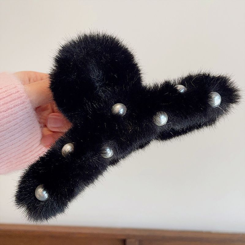 かわいい真珠のぬいぐるみのクリップの後頭部の秋冬の髪飾りのカードの甘い髪は大きいサイズのサメのクリップの少女のクリップをつかみます。
