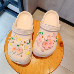 新商品の国風漢服立体桃花桜洞靴アクセサリー高級感花びらdiy靴アクセサリー靴バックル