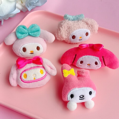 Cute Cartoon Plush Doll Brooch Sanrio Soft Cute Girl Pin Jade Dog Bag Shoe Buckle Clothing Accessories