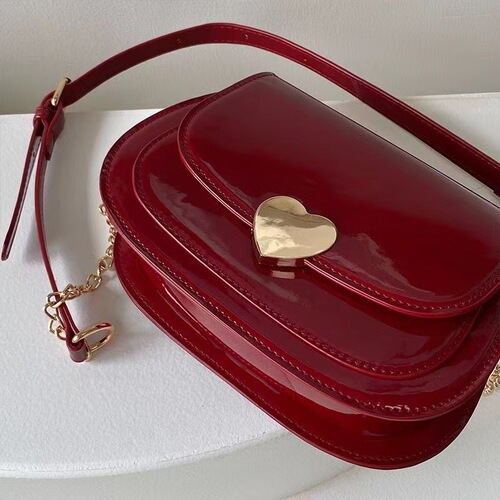 Love bag patent leather girl crossbody bag love girl bag fairy bag spring and summer new product  chain bag women's trendy