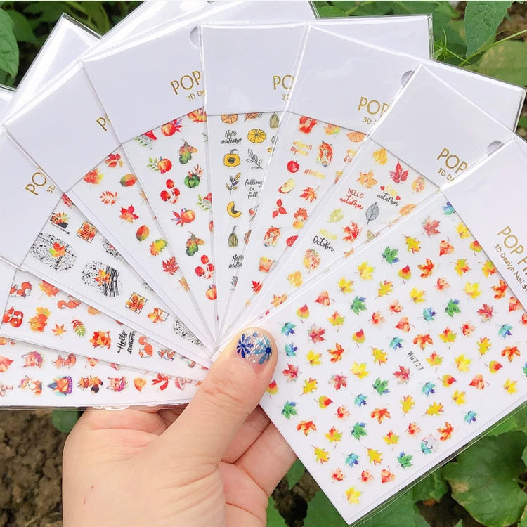 Осень День благодарения ногтей наклейки трансграничной электронной коммерции ногтей Тыква День благодарения ногтей наклейки WG721-736