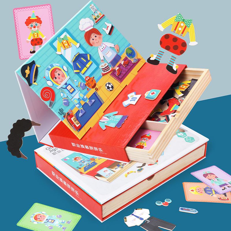 Rompecabezas de bolas de madera tablero de dibujo magnético rompecabezas para niños multifuncional rompecabezas magnético tablero de dibujo juguetes educativos de enseñanza