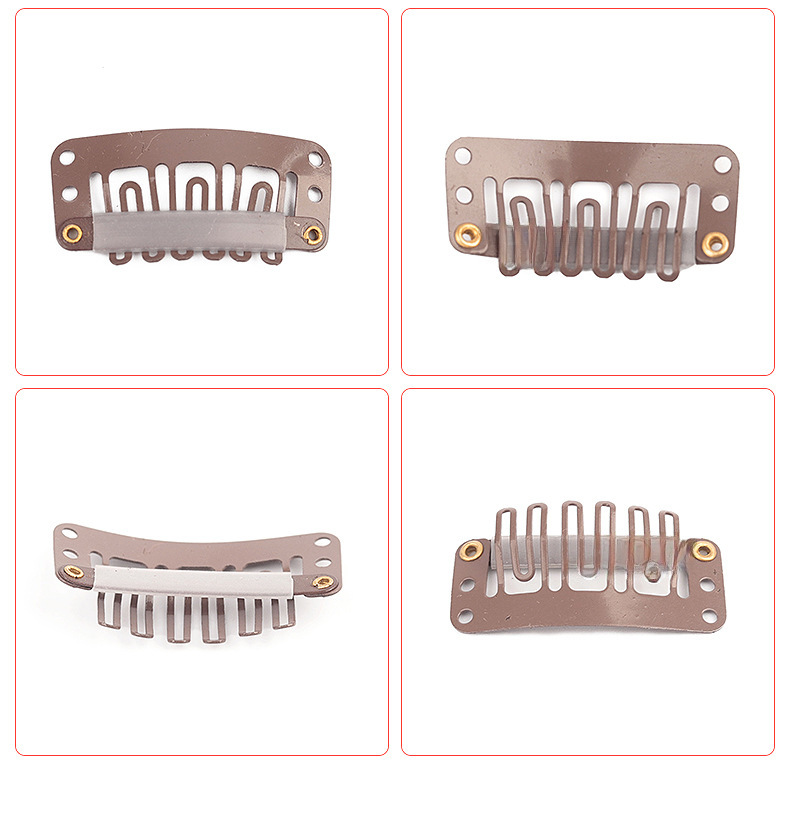 3.2cm six-tooth wig hair extension BB clip metal paint DIY head accessories hair clip beret clip_voghion.com
