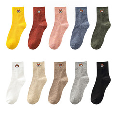 Socks for Women - Autumn/Winter Crew Socks, Cute Cartoon Bear Socks, Japanese Cotton Socks with Breathability - Direct Manufacturer Sale
