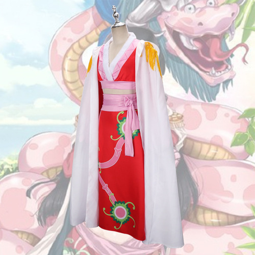 Pirate King cosplay Hancock Snake Empress Red Cheongsam Suit Performance Costume Anime Costume