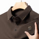 Spring and Autumn men's lapel long-sleeved polo shirt fashion casual bottoming T-shirt young and middle-aged trendy men's top