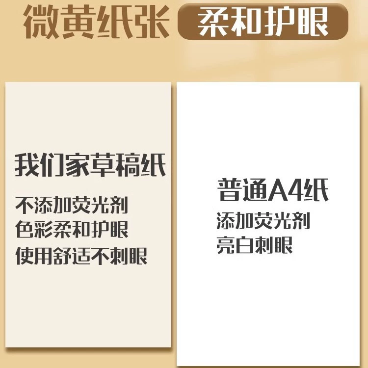 Deli Division Draft Benwan B5 Thickened Mathematics 16K White Eye Eye Students Wholesale with Simple White Paper with simple white paper