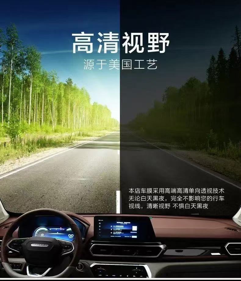 Car Window Film Self-Adhesive Car Glass Film Full Car Film Front Windshield Window Insulation Film Sun Protection Explosion-Proof Solar Film