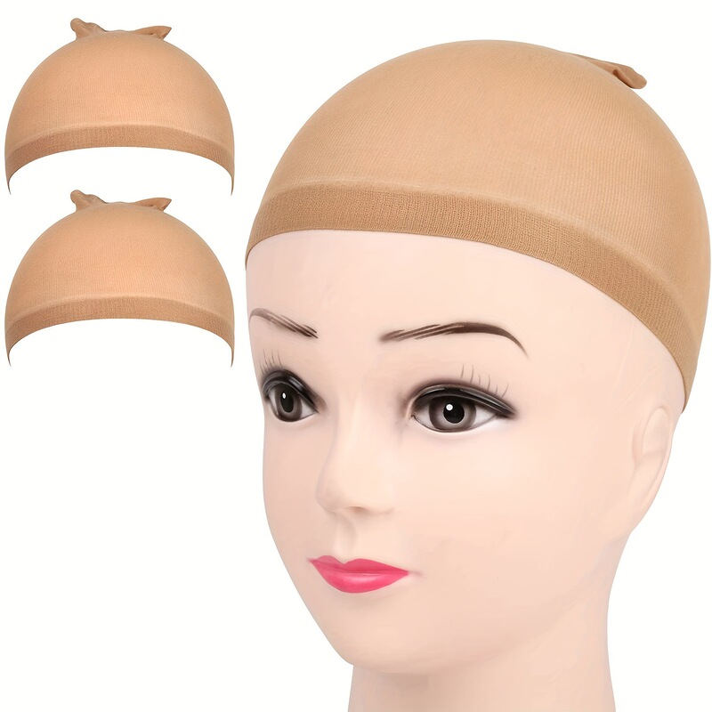 Foreign Trade Wig Lace Hair Net Wigcap High-Definition Transparent Invisible Stockings Mesh Cap 2 Pack Ready Stock Wholesale Light and Thin