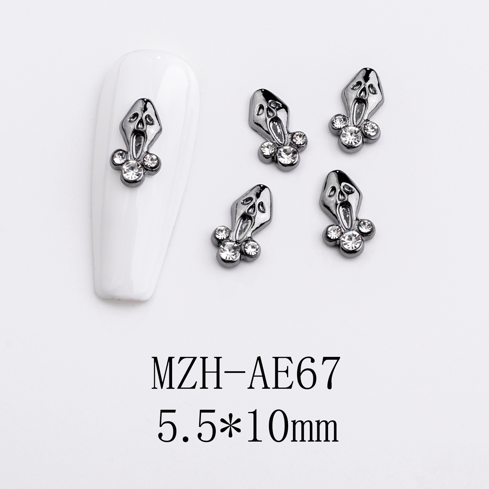 5g Weight Nail Decoration Accessories Nail Supplies 10 PCS/Package Quantity Alloy Material Halloween Festival Cross, Spider, Skull Pattern Retro, Classic Style Style Halloween Retro Classic Style Cross Spider Skull Alloy Nail Decoration Accessories 10 PCS/Package 无